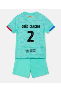 Barcelona Joao Cancelo #2 Jalkapallovaatteet Lasten Kolmas peliasu 2023-24 Lyhythihainen (+ Lyhyet housut)